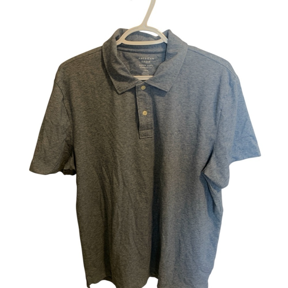 ⚡️American Eagle Outfitters Men's Gray Polo Shirt Size Large